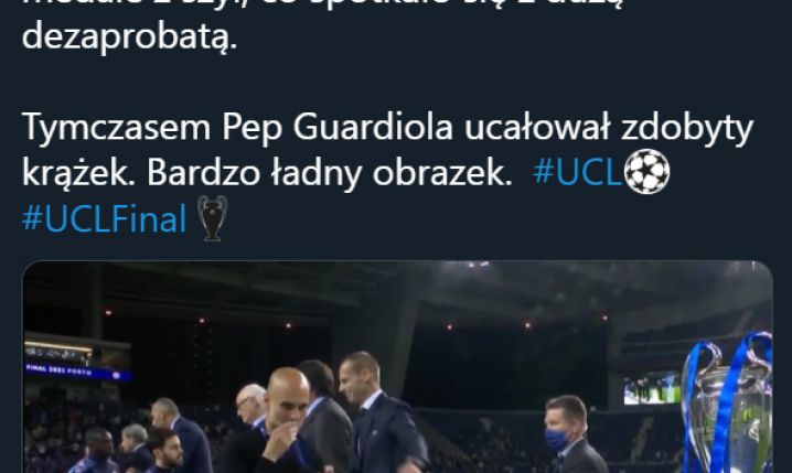 ZACHOWANIE Pepa Guardioli po otrzymaniu srebrnego medalu za LM!